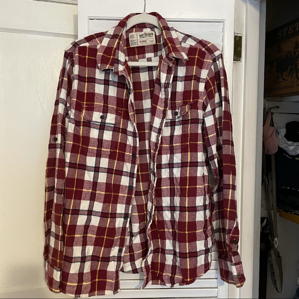 Urban Pipeline Red Flannel Shirt